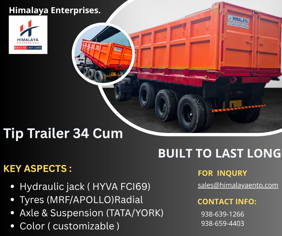 34 Cum Tip Trailer
